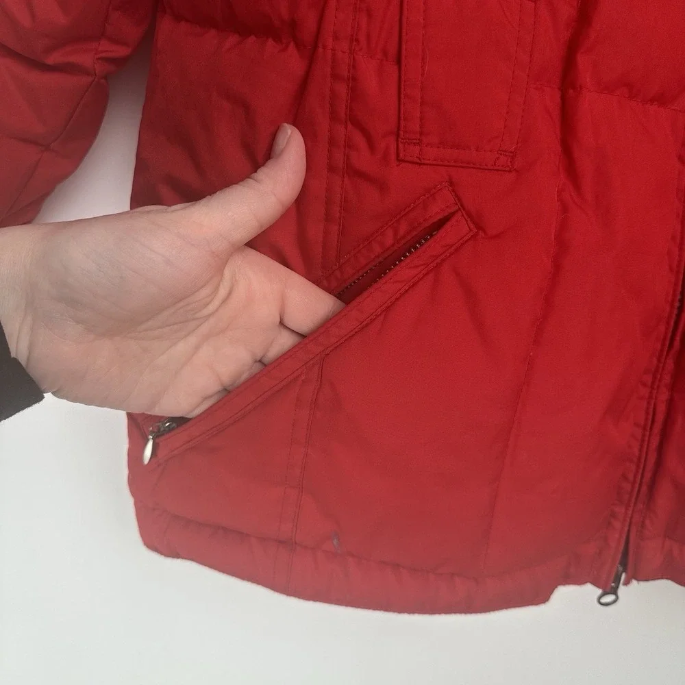 Pacific Trail Women's Puffer Coat Size Small Red Down Water Fowl Outdoors Winter